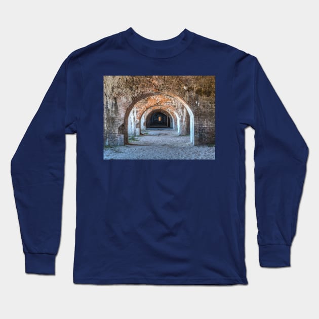 Arches at Fort Pickens, Florida Long Sleeve T-Shirt by mcdonojj